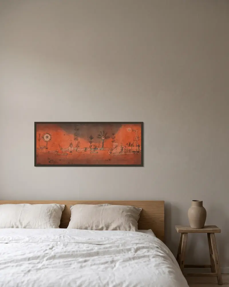 Tropické zahradnictví, Paul Klee v rámu na stěně
