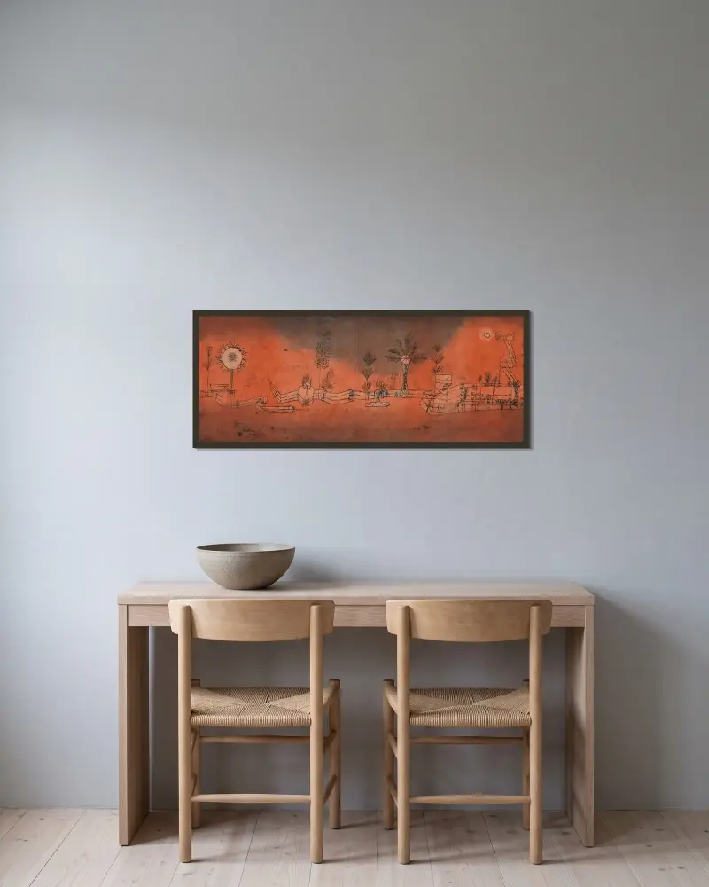 Tropické zahradnictví, Paul Klee v rámu na stěně