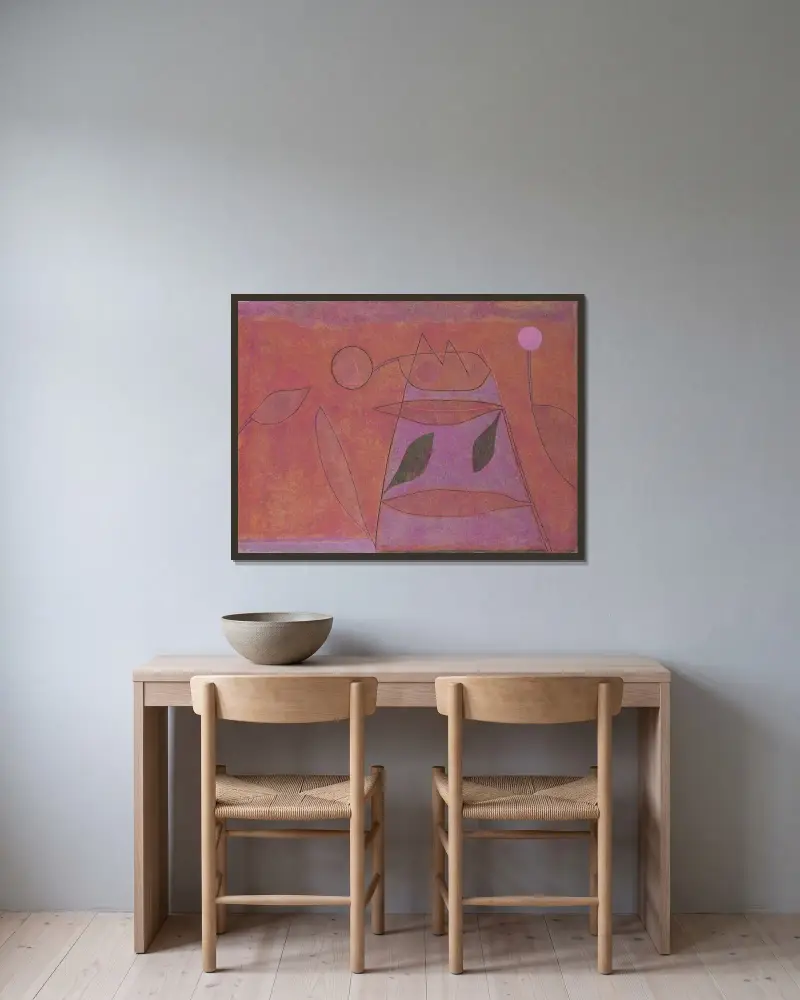 Bez názvu, 1933, Paul Klee v rámu na stěně