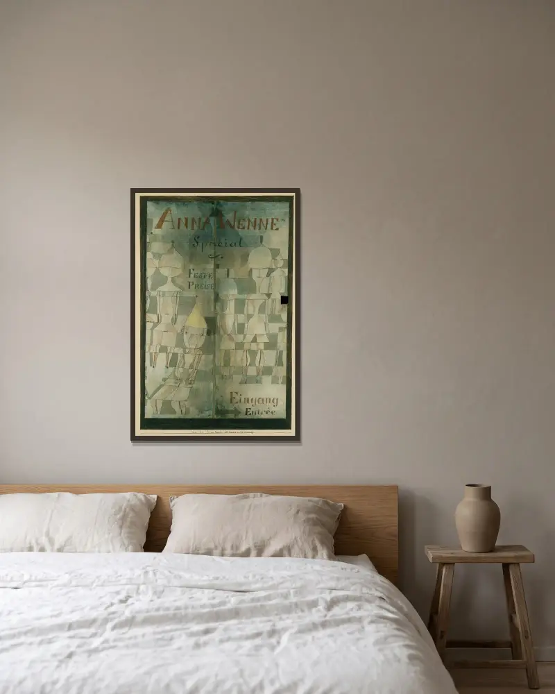 Schaufenster für Damenunterwäsche von Paul Klee gerahmt an einer Wand