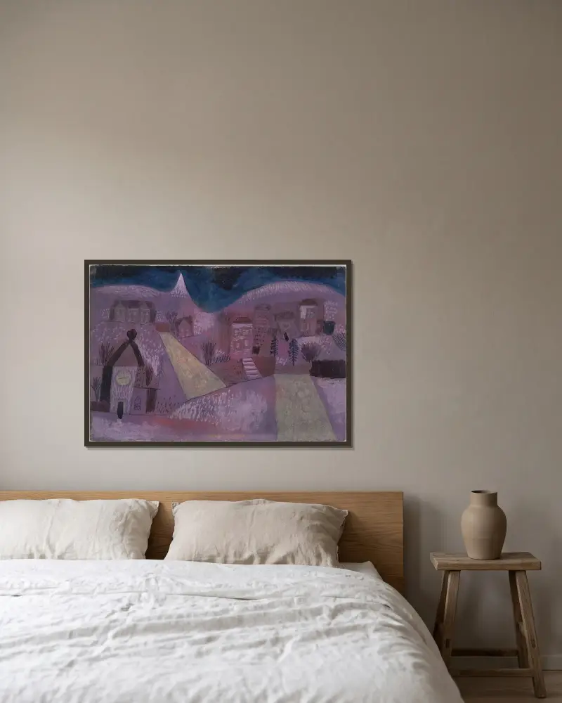 Zimní krajina, Paul Klee v rámu na stěně