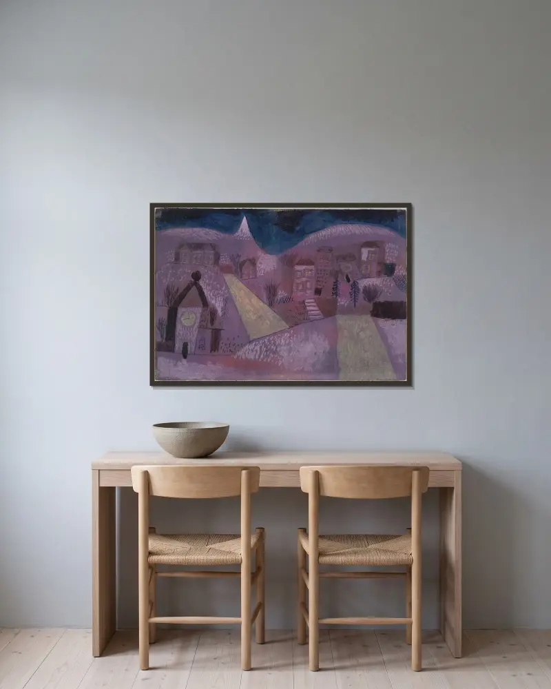 Zimní krajina, Paul Klee v rámu na stěně