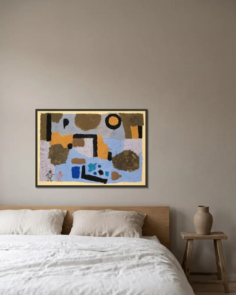Mit den beiden Verlorenen von Paul Klee gerahmt an einer Wand