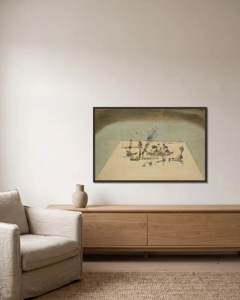 Žlutý přístav, Paul Klee v rámu na stěně