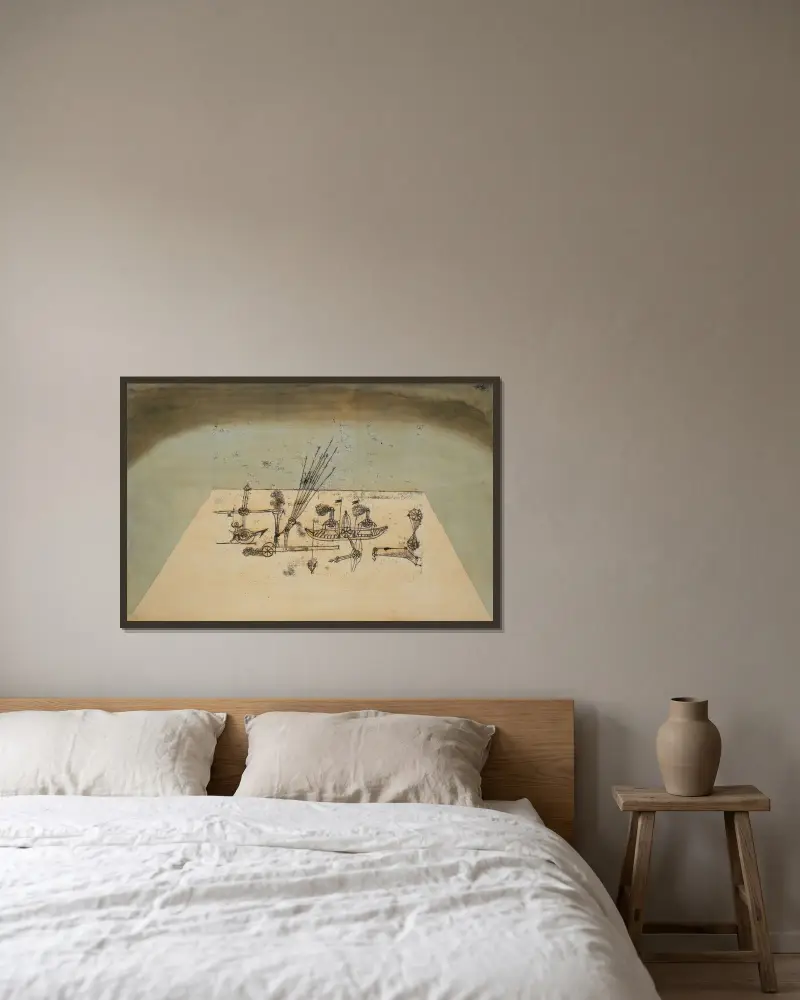 Žlutý přístav, Paul Klee v rámu na stěně