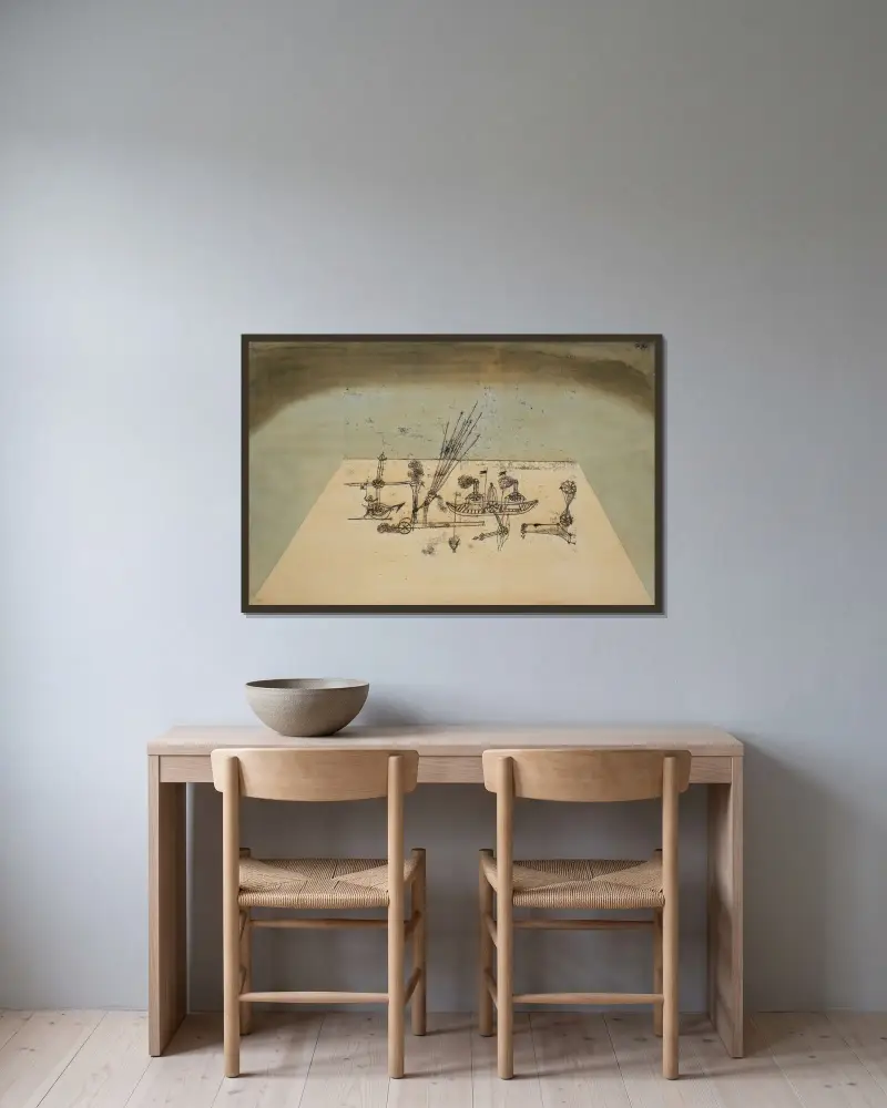 Žlutý přístav, Paul Klee v rámu na stěně