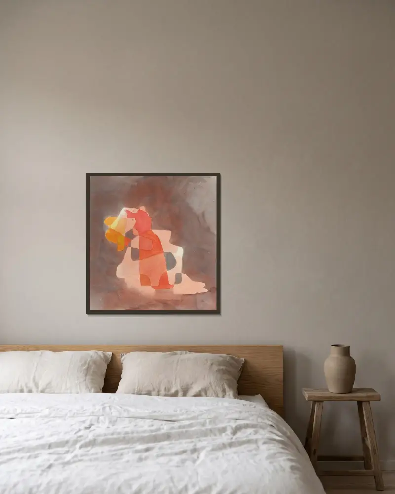 Zurücklehnende von Paul Klee gerahmt an einer Wand