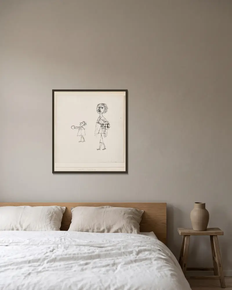 Dvě děti, Paul Klee v rámu na stěně