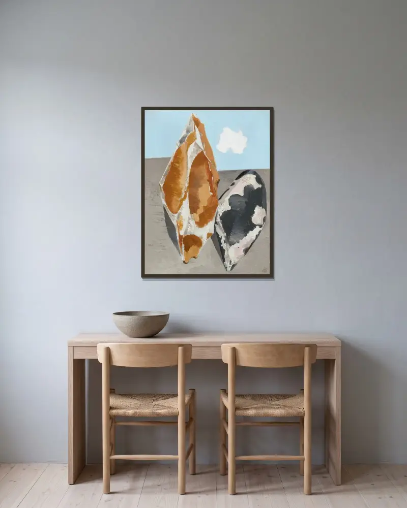 Chmura i dwa kamienie, Paul Nash w ramie na ścianie