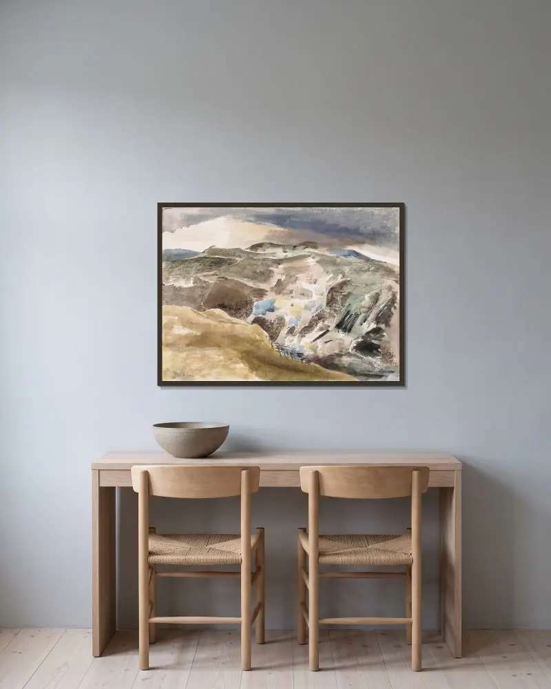 Obraz jelenia, Paul Nash w ramie na ścianie