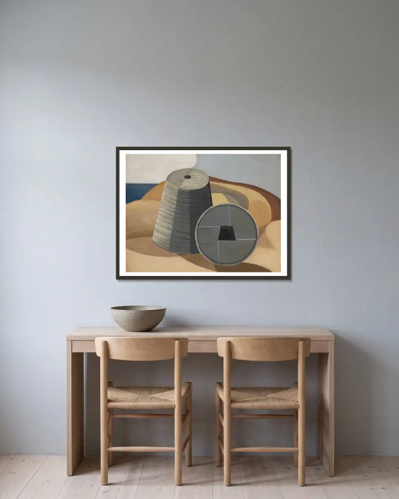 Minerální objekty, Paul Nash v rámu na stěně