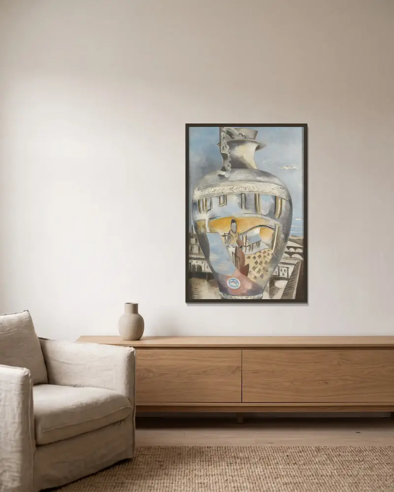 Souvenir of Florence av Paul Nash inramad på en vägg