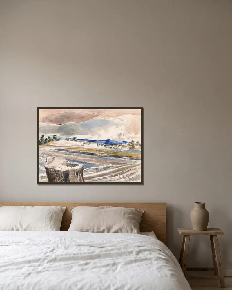 Fala pływowa Severn koło Pimlico Sands, Paul Nash w ramie na ścianie