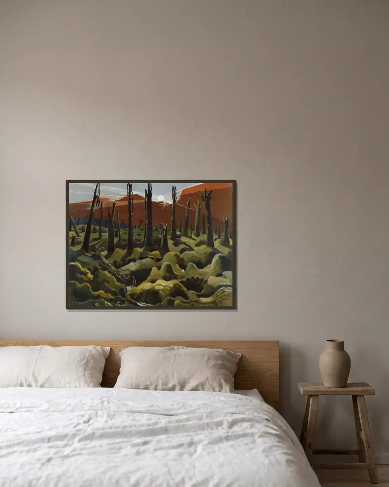 Tworzymy nowy świat, Paul Nash w ramie na ścianie