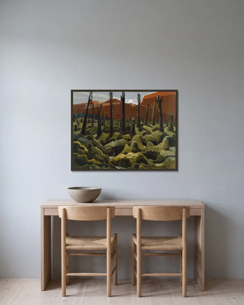 Tworzymy nowy świat, Paul Nash w ramie na ścianie