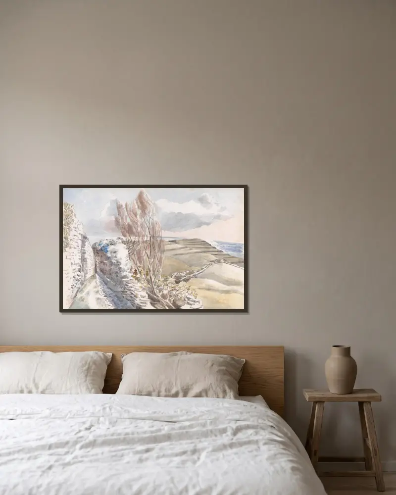 Worth Matravers, Dorset von Paul Nash gerahmt an einer Wand