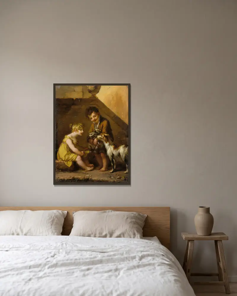 Štěňata, Pierre-Paul Prud'hon v rámu na stěně