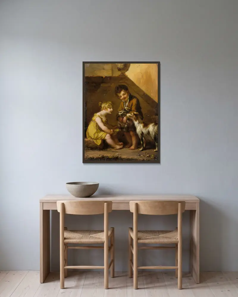 Štěňata, Pierre-Paul Prud'hon v rámu na stěně