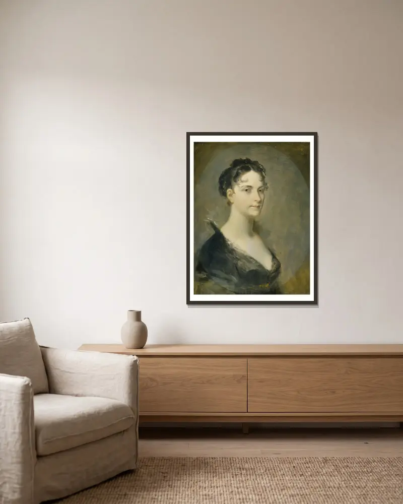 Kaiserin Joséphine von Pierre-Paul Prud'hon gerahmt an einer Wand
