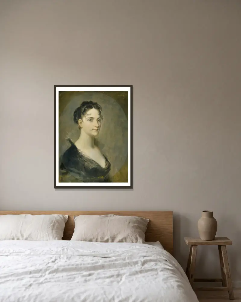 Kaiserin Joséphine von Pierre-Paul Prud'hon gerahmt an einer Wand