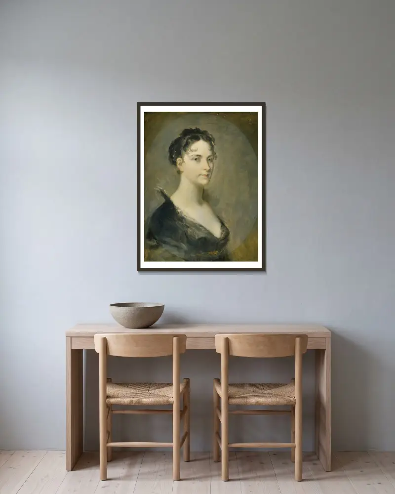 Kaiserin Joséphine von Pierre-Paul Prud'hon gerahmt an einer Wand