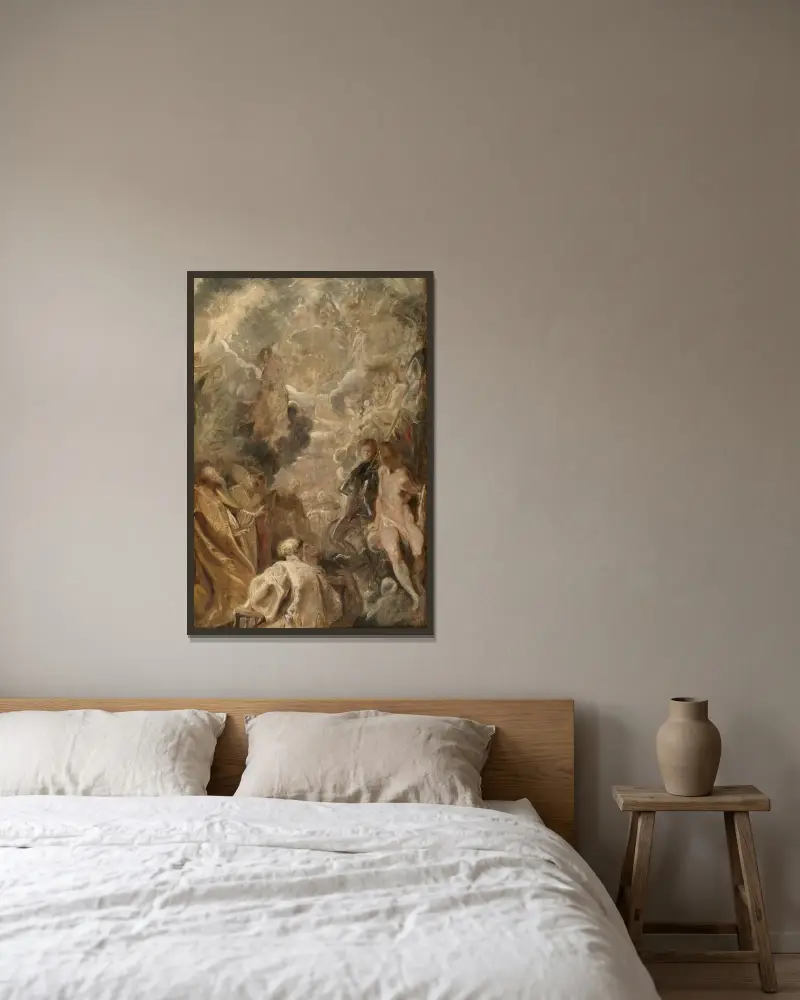 Allerheiligen von Peter Paul Rubens gerahmt an einer Wand