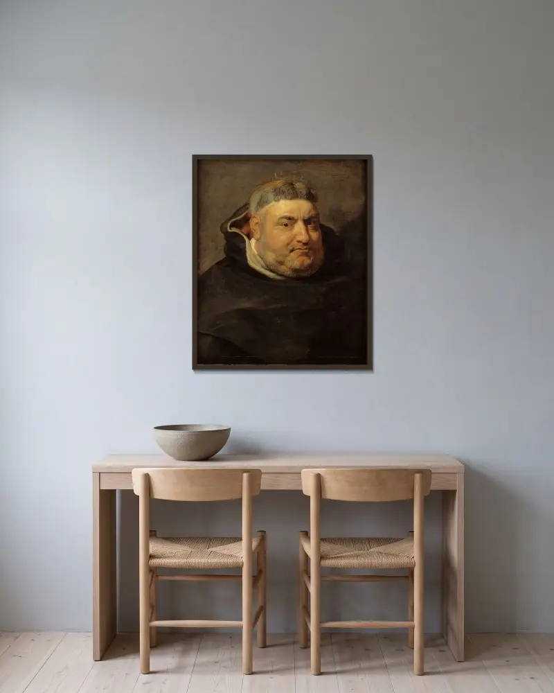 Dominican friar av Peter Paul Rubens inramad på en vägg