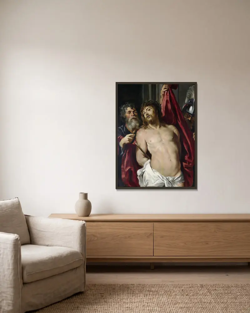 Ecce homo von Peter Paul Rubens gerahmt an einer Wand