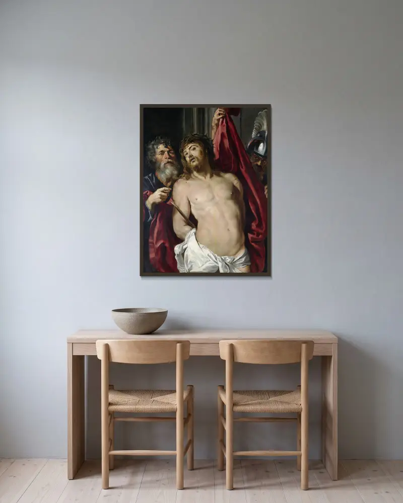 Ecce homo von Peter Paul Rubens gerahmt an einer Wand
