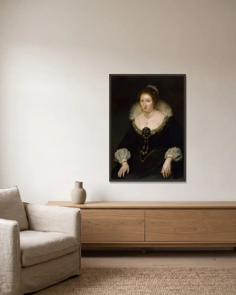 Lady Alethea Talbot, Countess of Arundel av Peter Paul Rubens inramad på en vägg