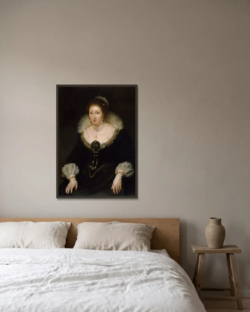 Lady Alethea Talbot, Countess of Arundel av Peter Paul Rubens inramad på en vägg