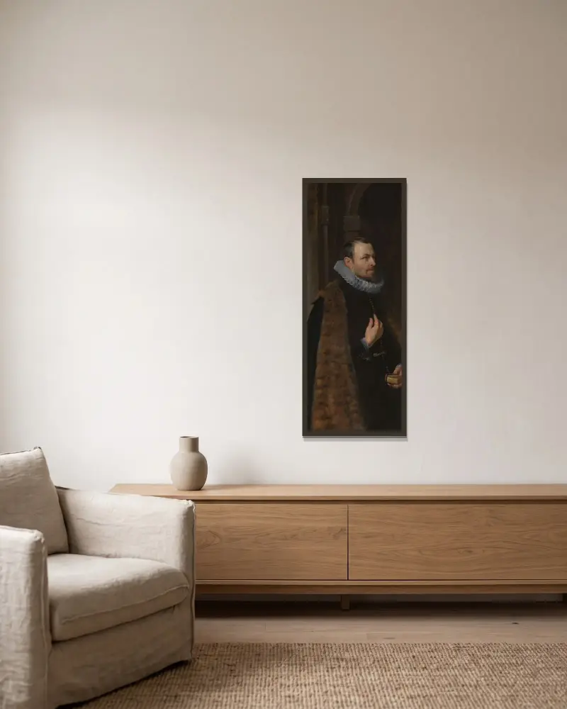 Nicolaas Rockox, Bürgermeister von Antwerpen von Peter Paul Rubens gerahmt an einer Wand