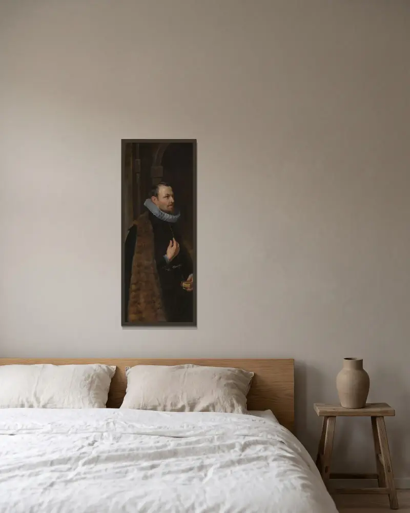 Nicolaas Rockox, Bürgermeister von Antwerpen von Peter Paul Rubens gerahmt an einer Wand