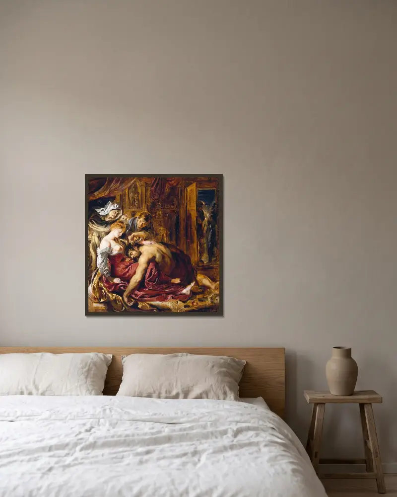 Samson i Dalila, Peter Paul Rubens w ramie na ścianie