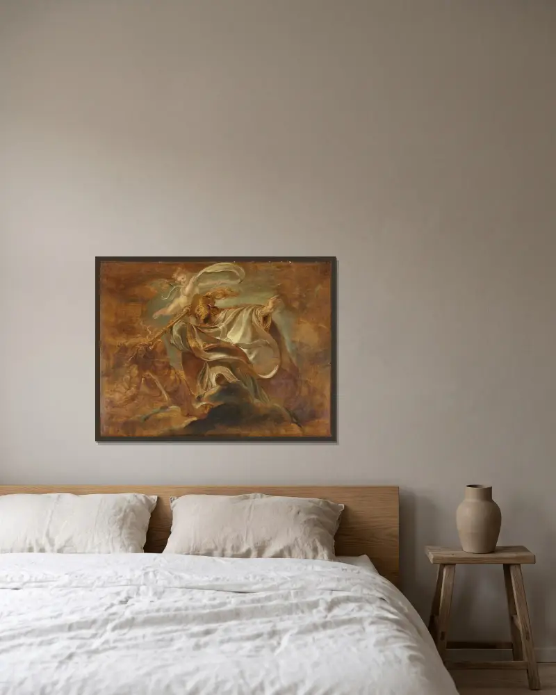 St. Gregory of Nazianzus av Peter Paul Rubens inramad på en vägg