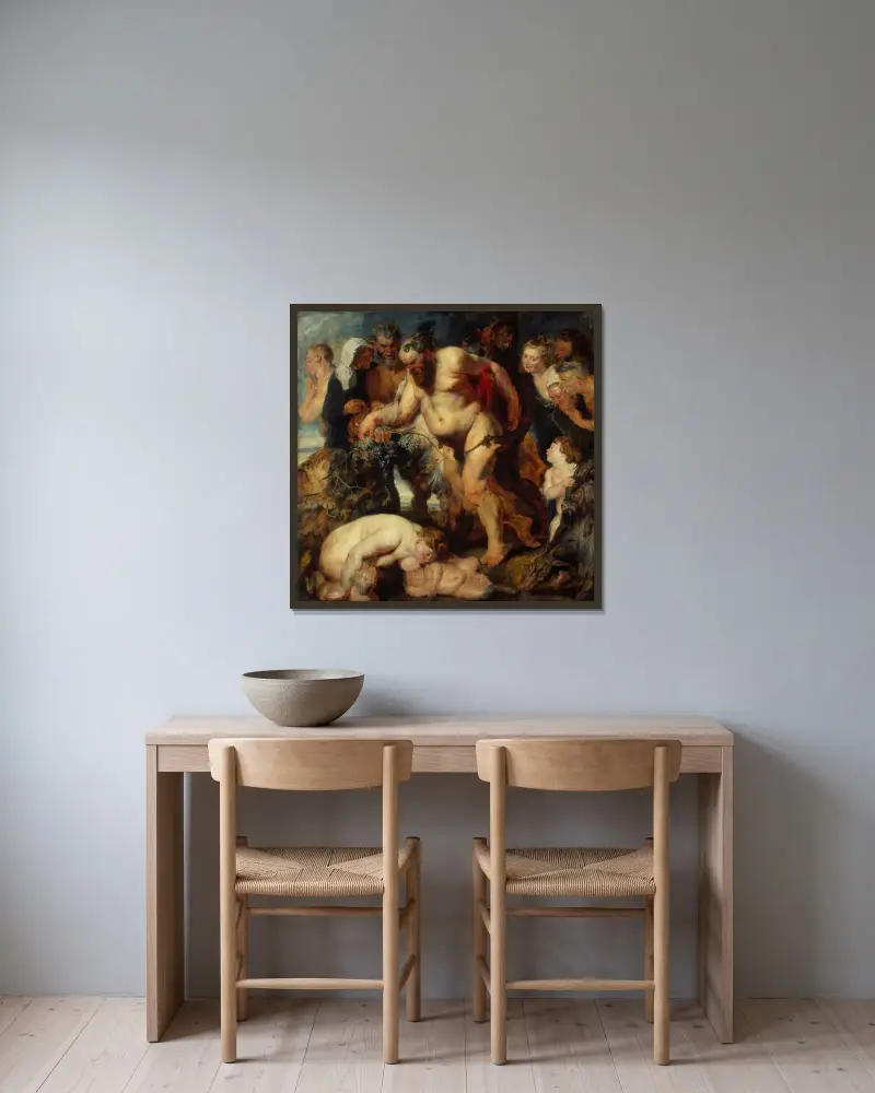 Opilý Silénus, Peter Paul Rubens v rámu na stěně