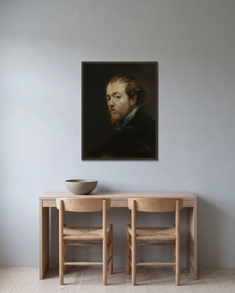 The Painter Peter Paul Rubens av Peter Paul Rubens inramad på en vägg