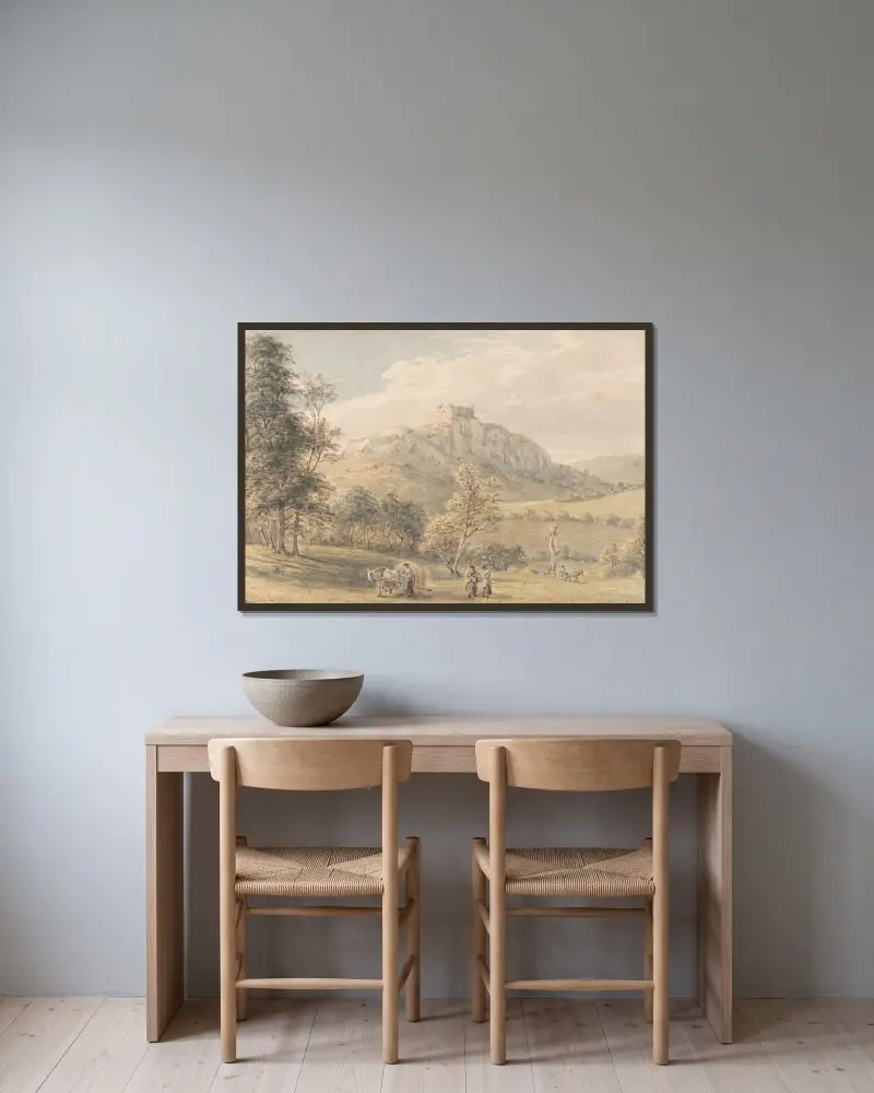 Zamek Carreg Cennen, Paul Sandby w ramie na ścianie