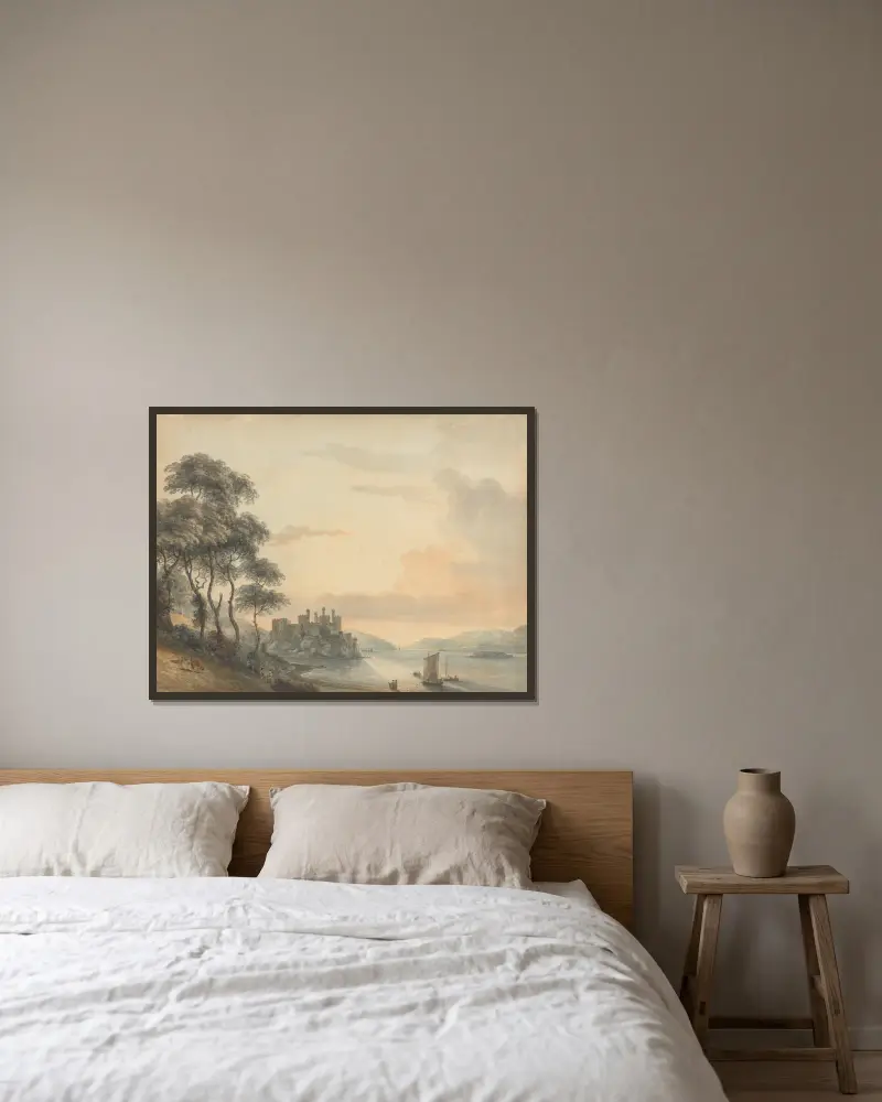 Conway Castle von Paul Sandby gerahmt an einer Wand