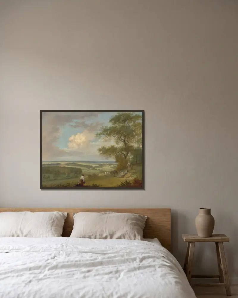 Hackwood Park, Hampshire av Paul Sandby inramad på en vägg