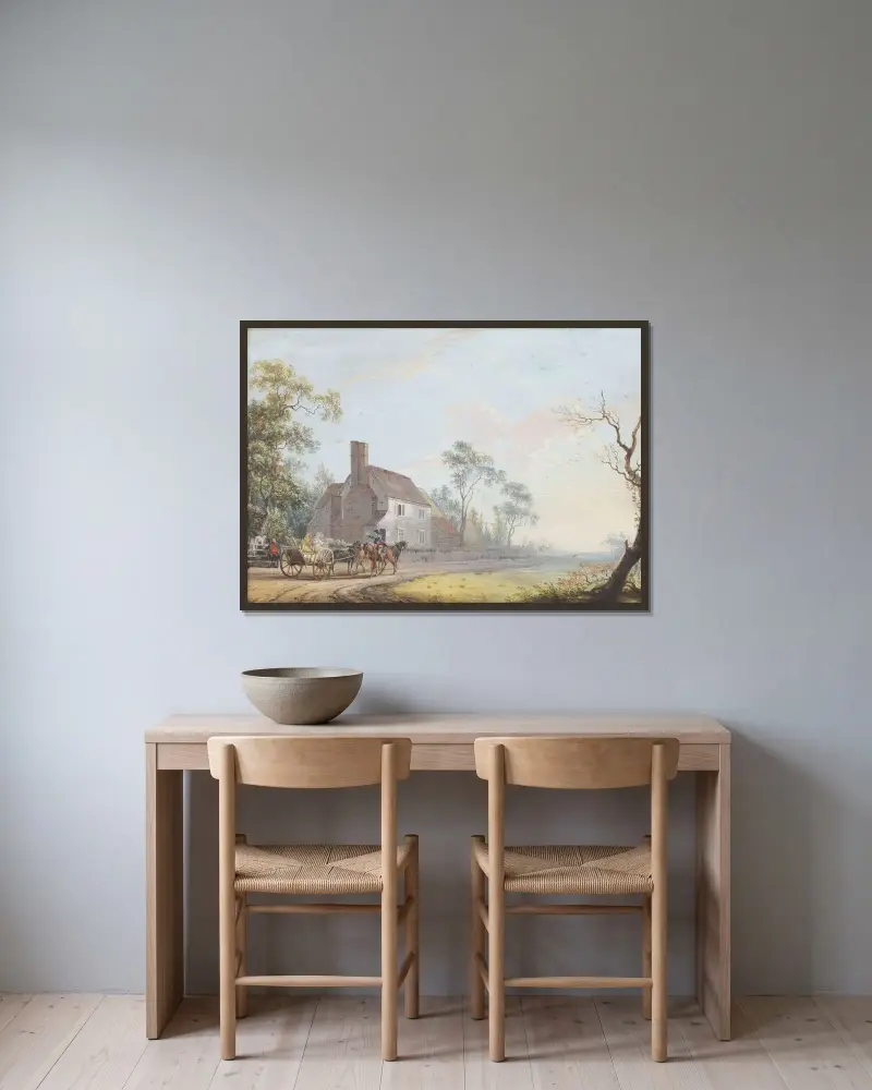 Poranek, Paul Sandby w ramie na ścianie