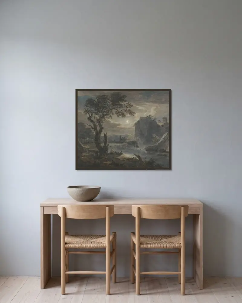 Muzyka w świetle księżyca, Paul Sandby w ramie na ścianie