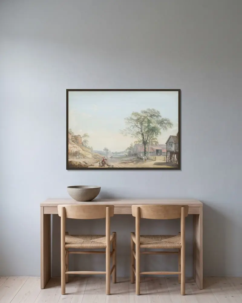 Middag av Paul Sandby inramad på en vägg