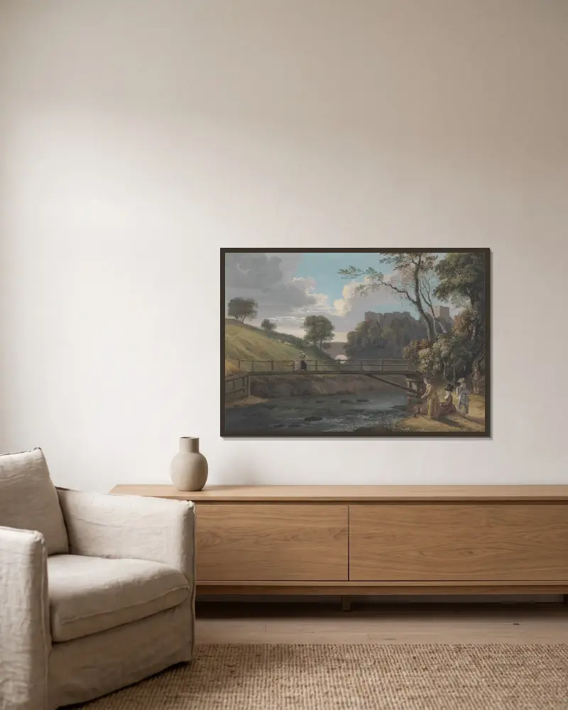 Zamek Roslin, Midlothian, Paul Sandby w ramie na ścianie