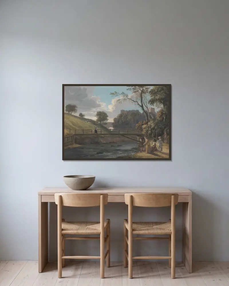 Zamek Roslin, Midlothian, Paul Sandby w ramie na ścianie
