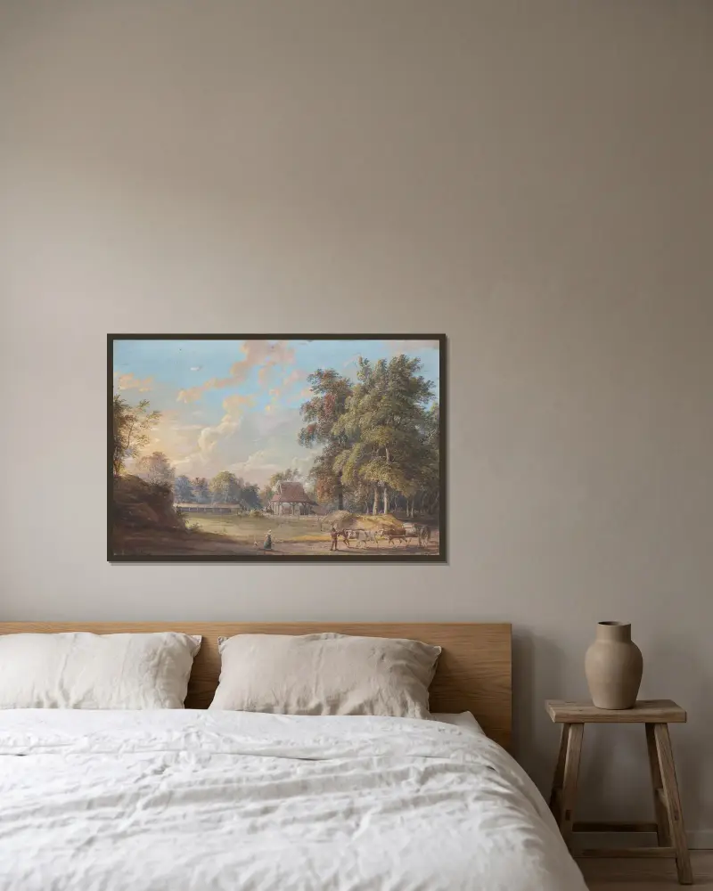 Widok w Worcestershire, Paul Sandby w ramie na ścianie