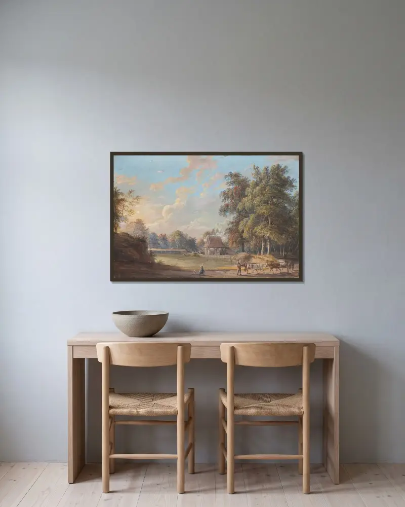 Widok w Worcestershire, Paul Sandby w ramie na ścianie