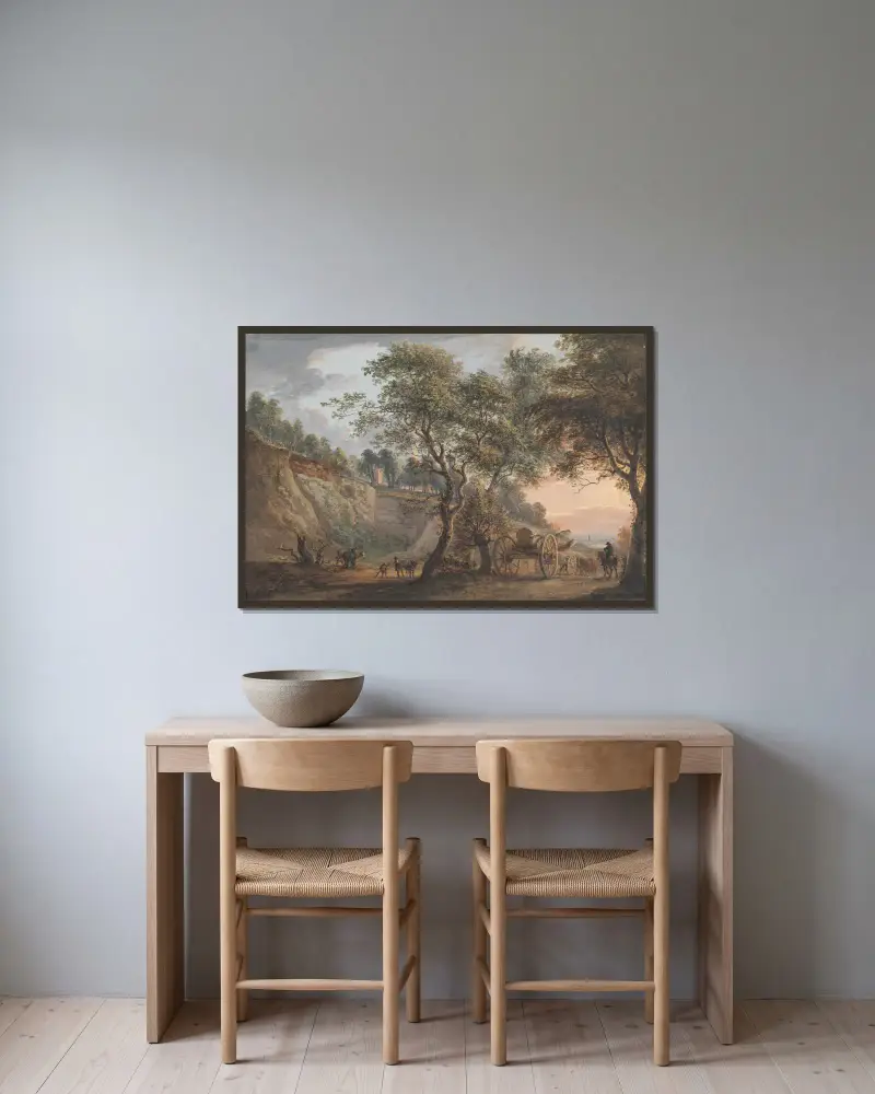 View at Charlton, Kent av Paul Sandby inramad på en vägg