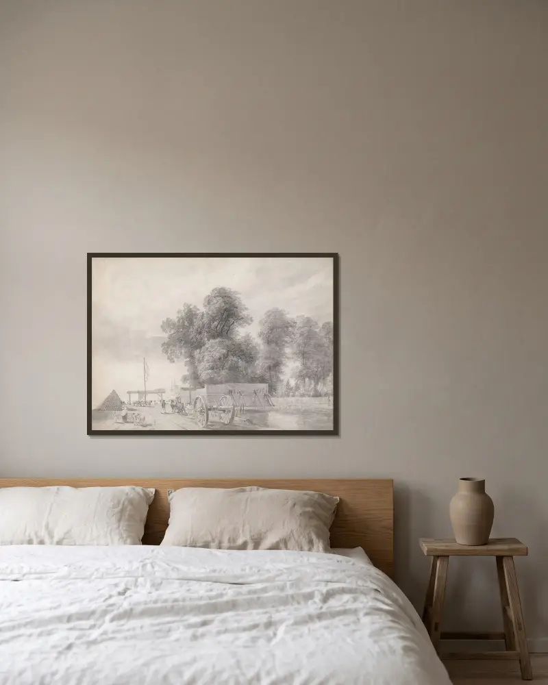 Woolwich Warren von Paul Sandby gerahmt an einer Wand