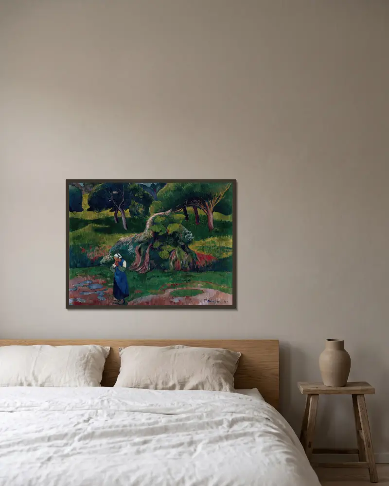 Landscape at Le Pouldu av Paul Sérusier inramad på en vägg